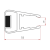 Magnetické těsnění ploché sklo 6mm, 1900mm NDPT-03