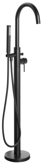 CETO vanová baterie s připojením do podlahy, černá mat BV357B