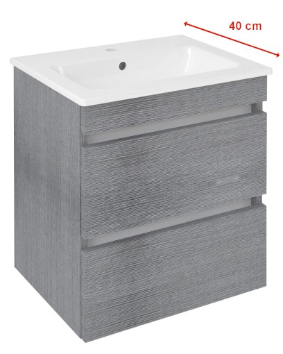 EZARA umyvadlová skříňka 48x54x39cm, dub stříbrný EZ492-1111