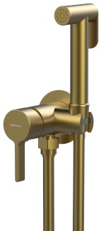 AF040GB (53107) ICONIC podomítková bidetová baterie se Stop sprškou, kulatá, zlato mat AF040GB