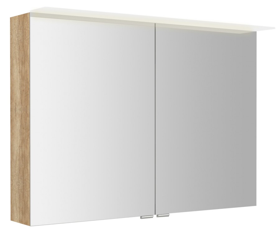 LX100-0022 (50635) LINEX galerka s LED osvětlením, 100x70x15cm, dub alabama LX100-0022