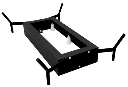 REDUTA konstrukce pro vanu 171x81cm, černá mat 72820B