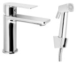 Stojánková umyvadlová baterie s bidetovou sprchou, chrom SK401