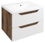 WA060-3019 (59762) WAVE umyvadlová skříňka 60x65x47,8cm, bílá/dub collingwood WA060-3019