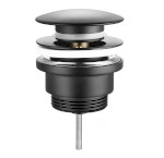 Umyvadlová výpust 5/4“, click-clack, velká zátka, 10-55mm, černá mat CV1002B