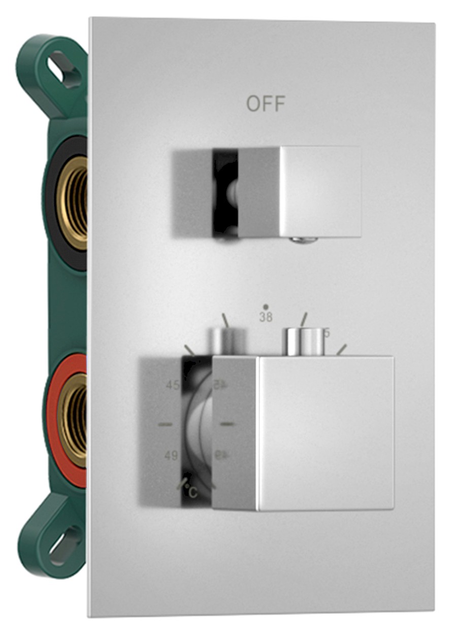 1102-33 (58317) Podomítková sprchová termostatická baterie, box, 3 výstupy, chrom 1102-33