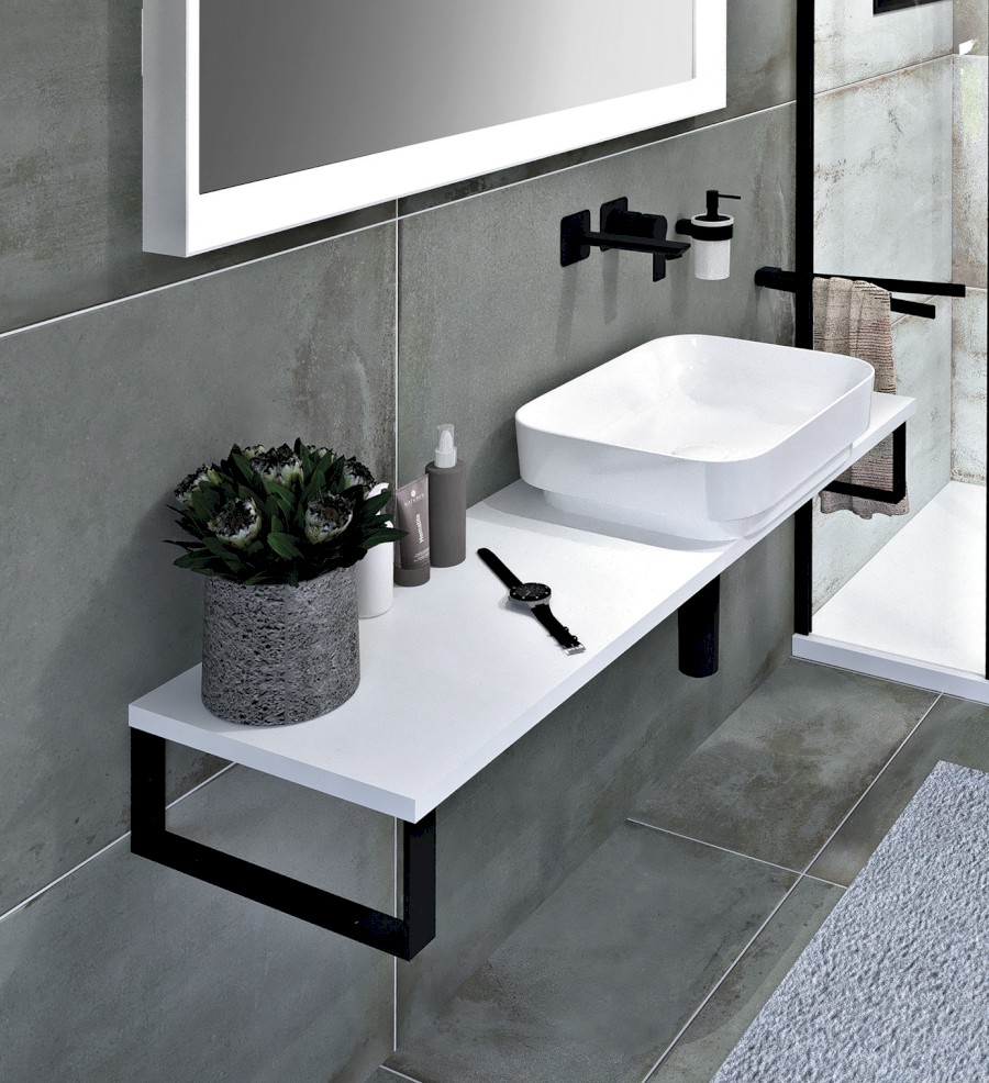 PL166-0101 (50408) PLATO deska Rockstone 1600x24x360mm, bílá mat PL166-0101