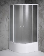 ARLEN čtvrtkruhová sprchová zástěna 800x800x1500 mm, sklo Brick BTR803