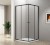 AGGA BLACK čtvercová sprchová zástěna 800x800mm, čiré sklo BLF808