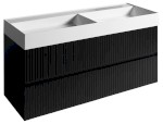 FID1212BS (52733) FILENA dvojumyvadlová skříňka 118x51,5x43cm, černá mat strip FID1212BS