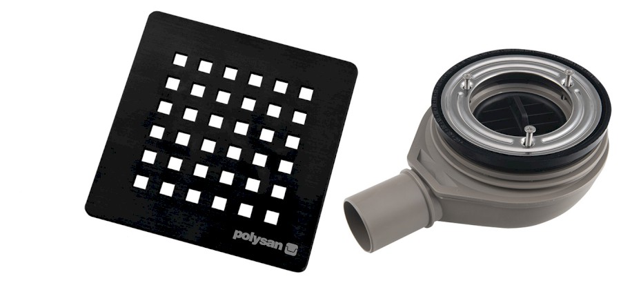 FLEXIA vaničkový sifon, průměr 90mm, DN40, krytka černá 17751