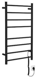 ER220BV (47837) REDONDO elektrický sušák ručníků, kulatý, 500x900 mm, 75 W, černá mat ER220BV