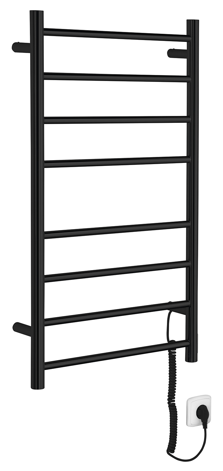 ER220BV (47837) REDONDO elektrický sušák ručníků, kulatý, 500x900 mm, 75 W, černá mat ER220BV