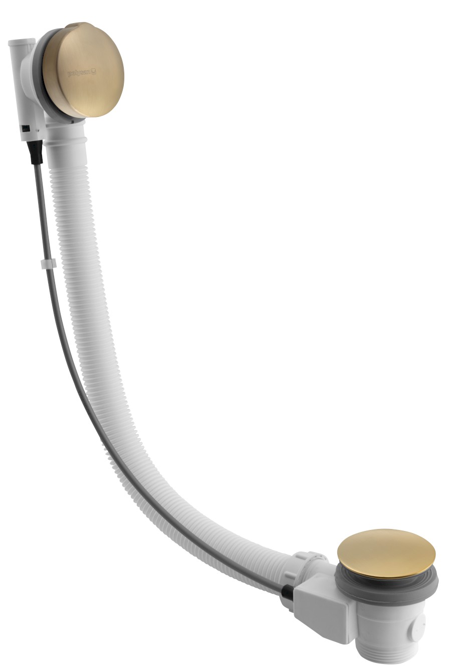 71681GB (50847) Vanová souprava, bovden, délka 775mm, zátka 72mm, zlato mat 71681GB