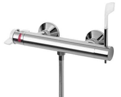 LEA nástěnná sprchová termostatická baterie, lékařská páka, chrom LE245