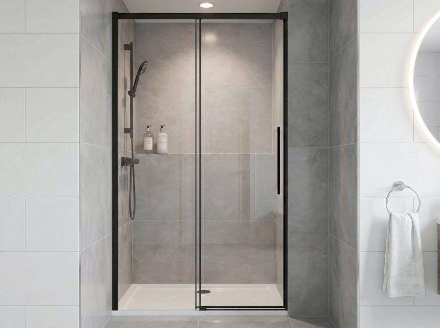 GU1214B (62113) LUXOR BLACK sprchové dveře 1400mm, čiré sklo GU1214B