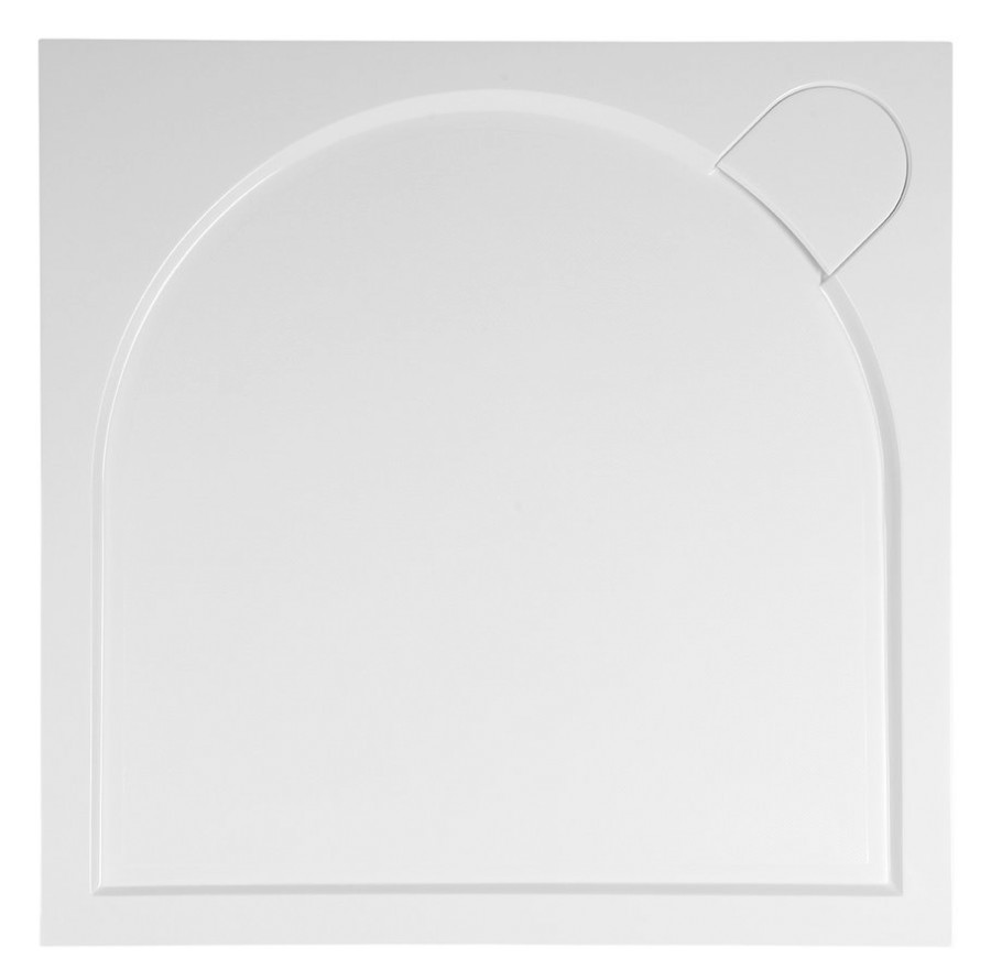 LARCA sprchová vanička z litého mramoru, čtverec 90x90cm, bílá PL009