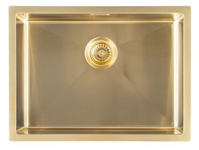 ZENITH nerezový dřez 60x45cm, zlato mat ZN6045Z