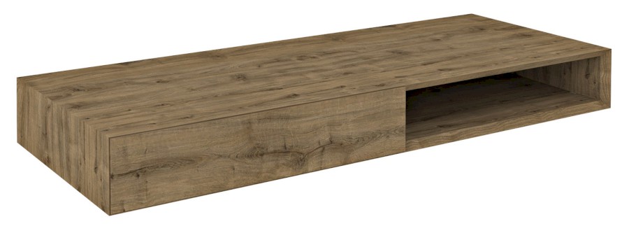 MORIAN umyvadlová skříňka 120x14x48cm, dub, levá MR112