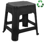 Koupelnová stolička s úložným prostorem, černá 90902B