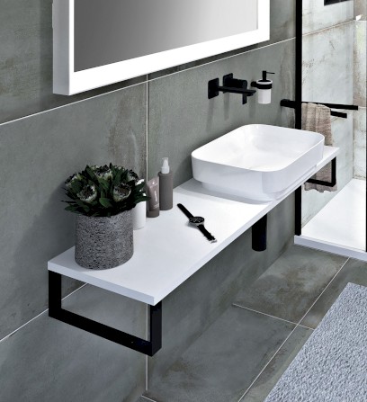 PLATO deska Rockstone 800x24x360mm, bílá mat PL086-0101