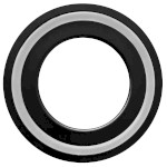 Kovová podložka mezi umyvadlo a desku, výška 10mm, černá mat TY6401B