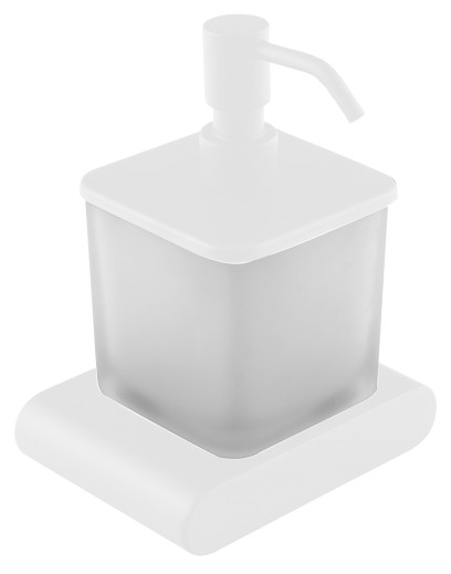 FLORI dávkovač mýdla, 300ml, mléčné sklo, bílá mat RF019/14