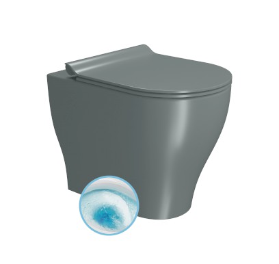 TONO WC mísa stojící, Geniusflush, 36x55cm, spodní/zadní odpad, agave dual-mat 641004