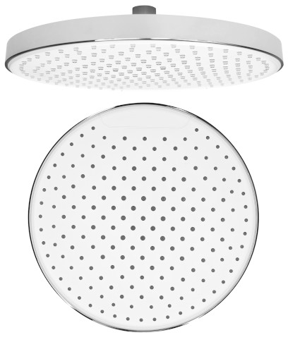 Hlavová sprcha, průměr 255mm, silikon trysky, ABS/chrom/bílá SK151