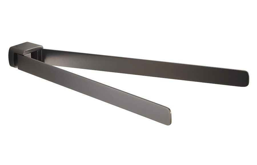 PI2381 (58194) PIRENEI dvojitý držák ručníků otočný 350mm, gun metal PI2381