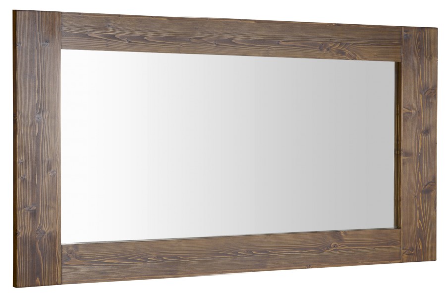 BA061S (48962) BRAND zrcadlo v dřevěném rámu 130x70cm, mořený smrk BA061S