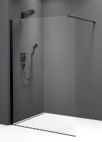 MODULAR SHOWER BLACK jednodílná zástěna pevná k instalaci na zeď, 800 mm MS1-80B