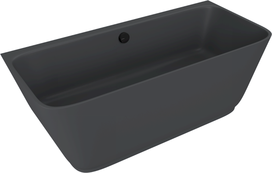 72430.51 (57538) SKYLLA nástěnná stojící vana litý mramor 170x75x60cm, antracit mat 72430.51