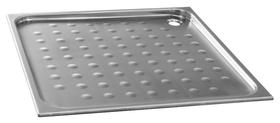 Nerezová sprchová vanička, čtverec 80x80cm, mat 13052.80.S