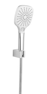 1204-62 (59596) Sprchová souprava, 3 režimy sprchování, silikon trysky, pevný držák, hadice 1500mm, chrom 1204-62