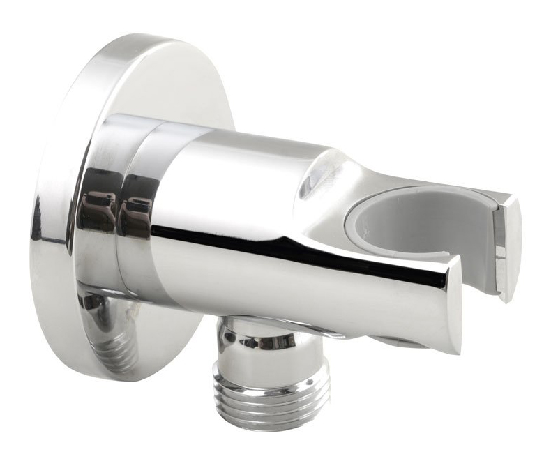 1205-09 (2313) Držák sprchy kulatý, pevný, s vyústěním, chrom 1205-09