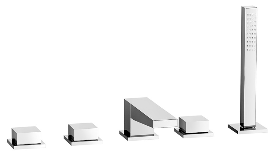 DIMTECH5 (57385) DIMY pětiprvková baterie na okraj vany, chrom DIMTECH5