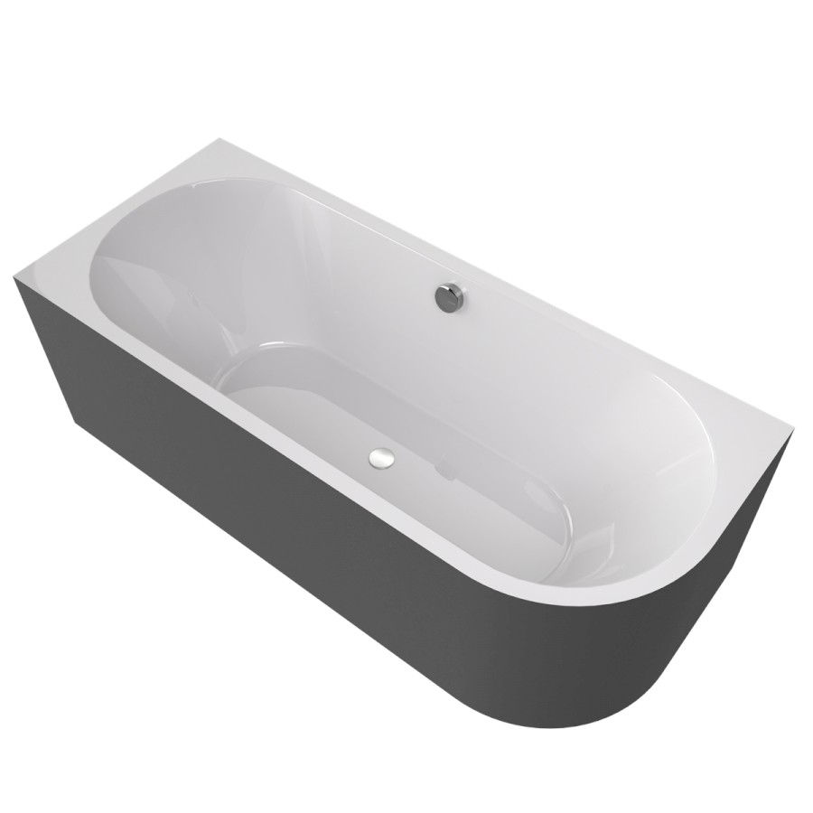 VIVA L MONOLITH asymetrická vana 170x75x60cm, bílá/carina 70119M.41