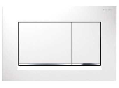 GEBERIT SIGMA30 ovládací tlačítko, bílá lesk/chrom 115.883.KJ.1