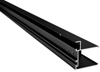 EASY BLACK stěnový profil pro pevné sklo, 1900mm NDAE419B