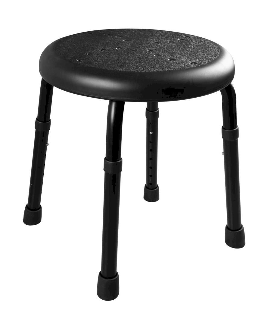 A170110 (58958) HANDICAP koupelnová stolička, průměr 45cm, černá A170110