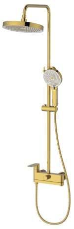 CF139GB (61733) Sprchový sloup s pákovou baterií, otočné ramínko, zlato mat CF139GB
