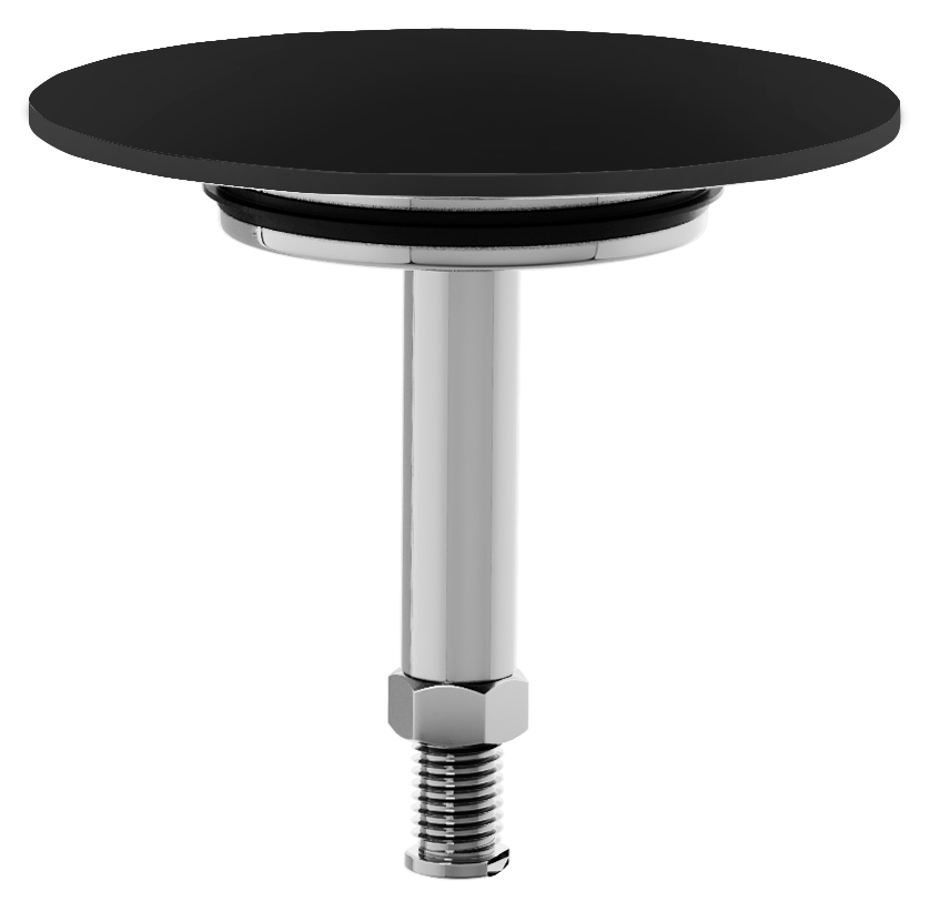 Zátka výpusti vanové soupravy s napouštěním přepadem, černá mat 71941.21