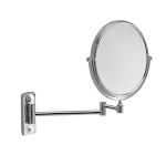 CO202413 (58947) GAIA kosmetické zrcátko závěsné, Ø 180mm, oboustranné, chrom CO202413