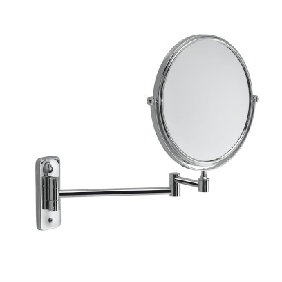 GAIA kosmetické zrcátko závěsné, Ø 180mm, oboustranné, chrom CO202413