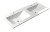 YUKON dvojumyvadlo, litý mramor, 120x45cm, bílá YU120