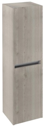 NIRONA skříňka vysoká 35x140x30cm, 2x dvířka, levá/pravá, dub Mocca NR350-1212