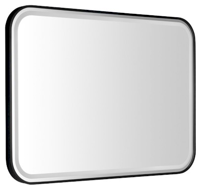 CETIS zrcadlo s LED osvětlením 100x70cm, černá mat CT100