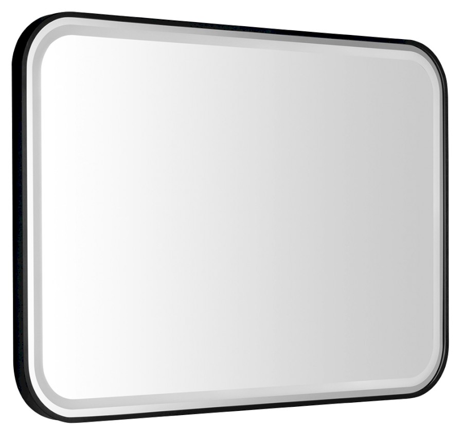 CT100 (51533) CETIS zrcadlo s LED osvětlením 100x70cm, černá mat CT100