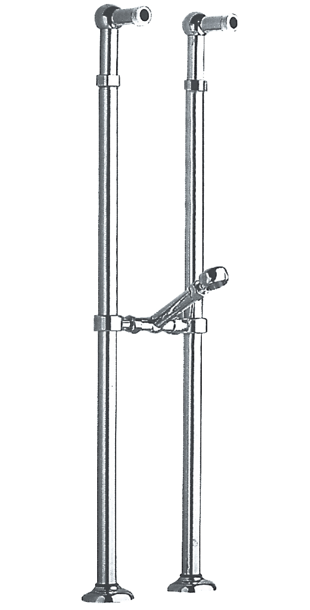 9841 (4287) ANTEA připojení pro instalaci vanové baterie do podlahy (pár), chrom 9841